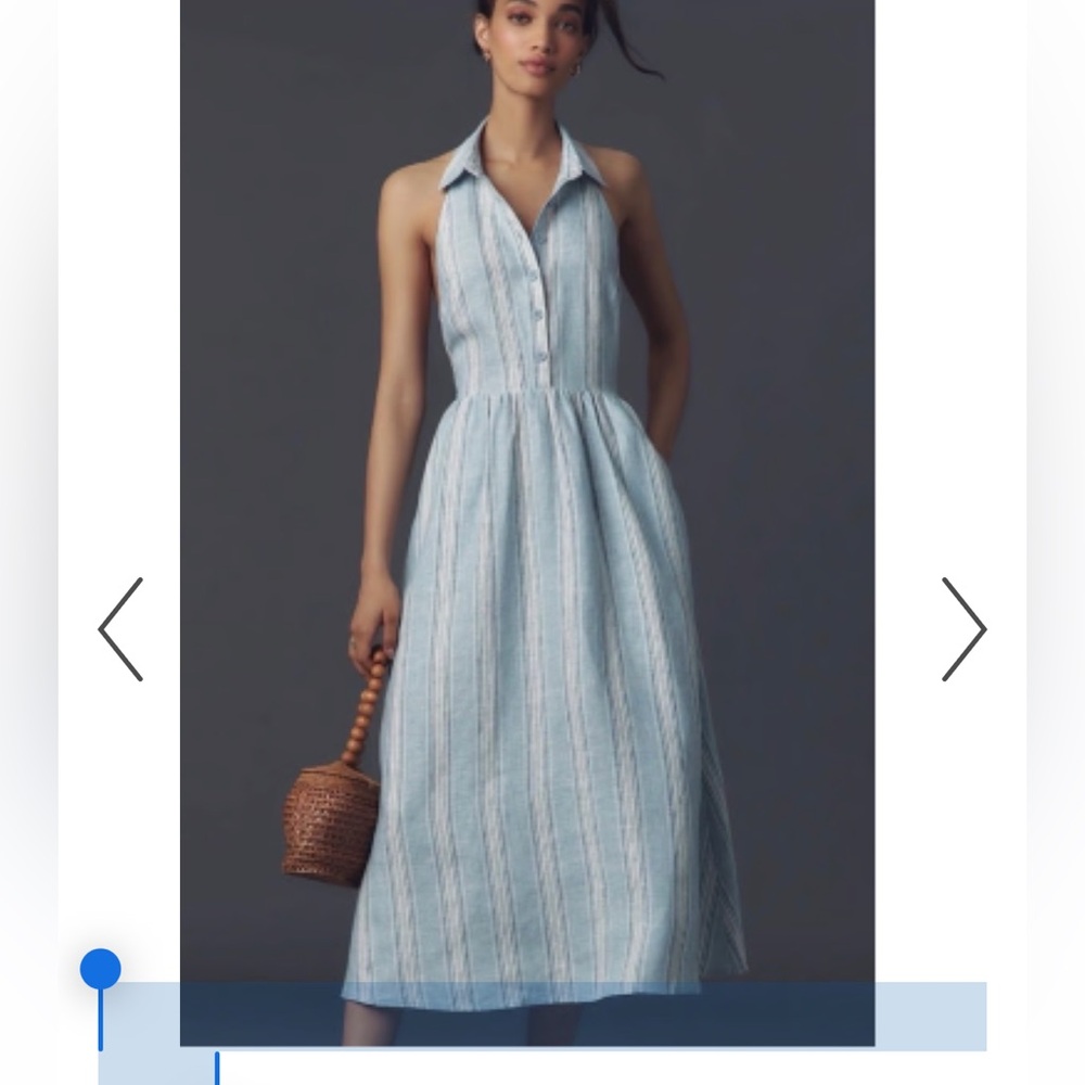 NWT Reformation Open Back Linen Dress sz 6